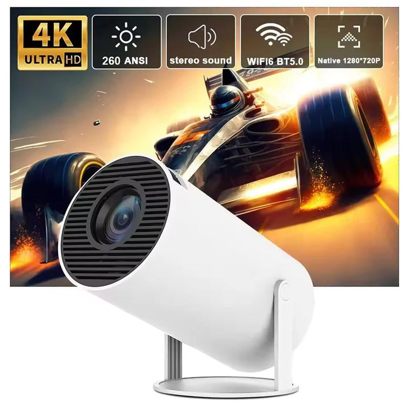Mini Projector with Wifi and Bluetooth, Auto Keystone Ceiling Projector,2024 Upgraded 350ANSI, Smart Projector with Android11.0, Short Throw Outdoor Portable Movie Projector, Hy300Pro Portable 4K Video