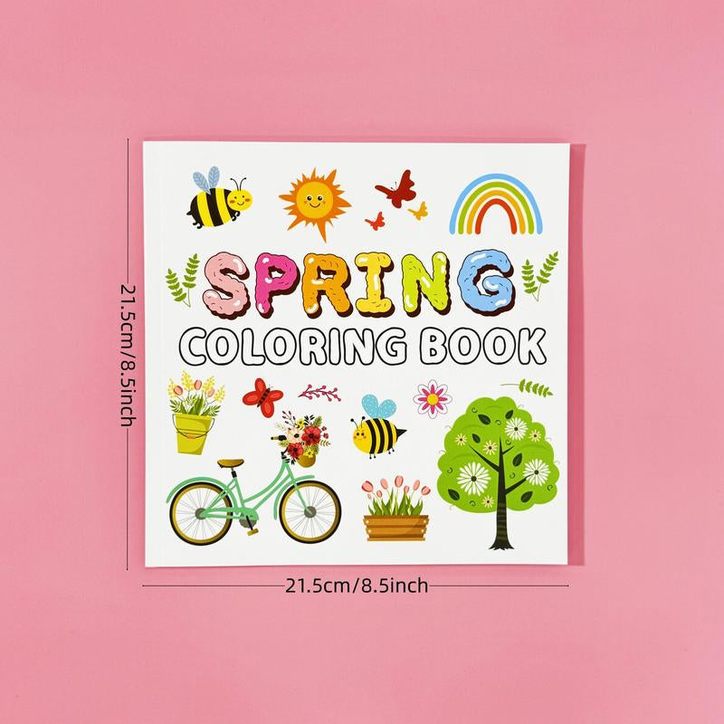 Coloring Book for Adults & Kids, 4/8 Counts Stress Relief Art Therapy with Relaxing Scenes & Cute Characters, Perfect Gift for All Ages