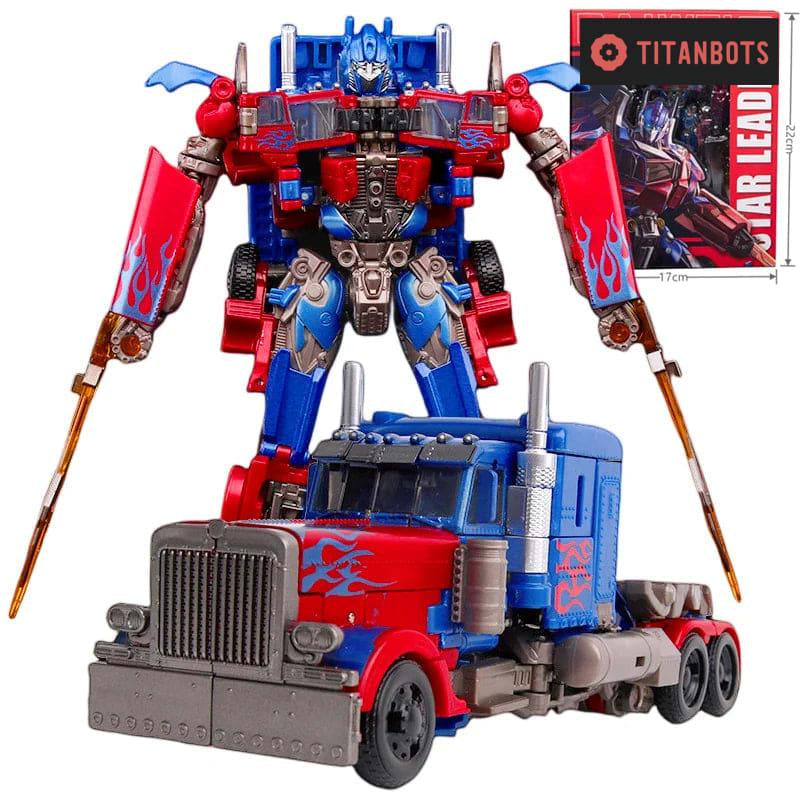 Autobot Leader Action Figure with Dual Sword - Classic Movie Inspired - Great Gift for Kids - 10Inches