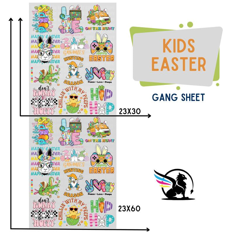 Youth Easter | Premade DTF Transfer Gang Sheet for Graphic Tees