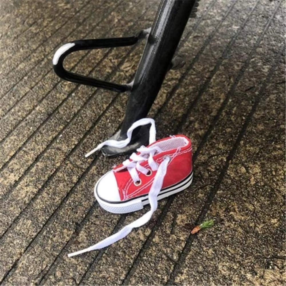 Creative Tripod Cover for Motorcycle Bicycle Side Stand Shoe Shape Foot Support Electric Bike Tripod Decor Mini Shoes Keychain
