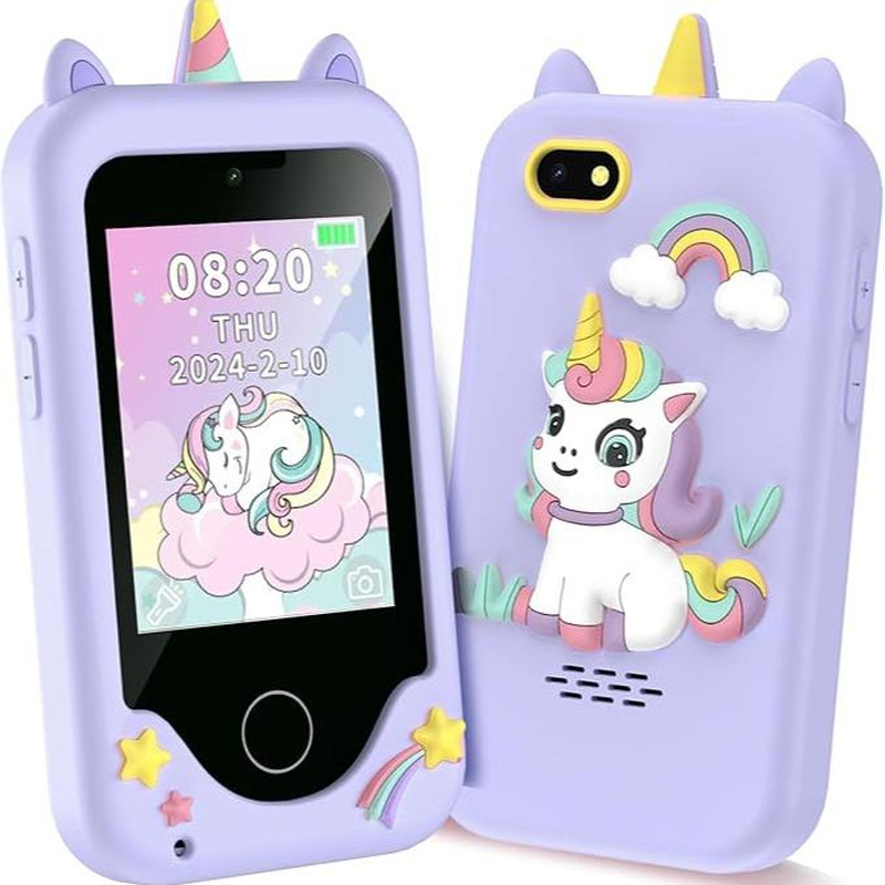 LUOBA Kids Smart Phone for 3-10 Years, Dual Camera, 8GB Memory Card, Games, Music Player, Birthday Gift Travel Toy