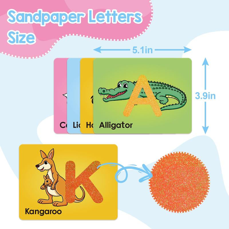 Sandpaper Letters Cards,Sensory Products, Educational Flash Cards