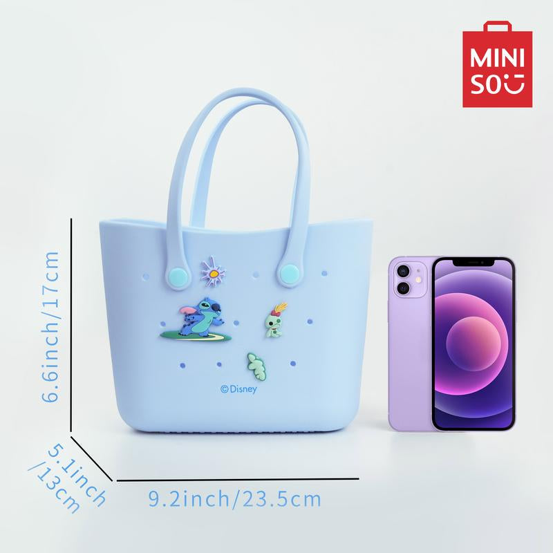 MINISO X Disney Large Size Women Handbageva Material Cute Crocs Design Durable Bag Valentine'S Day Gift Basket Camping Strawberrybear Lotso Marie Cat Stitch Lucifer