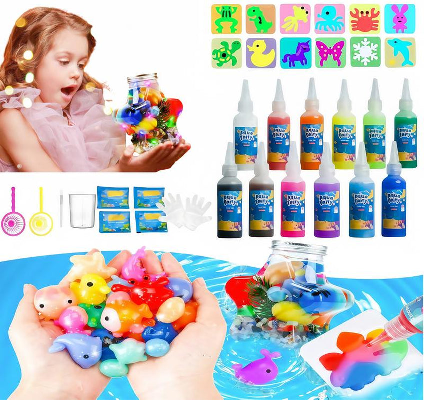 2025 New Large Capacity Magic Water Gel Kit,Squishy Maker Party Favor Birthday DIY STEM Easter Christmas Gifts,Easter Egg Basket Filler Gifts for Kids