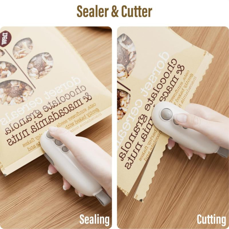 2025 Rechargeable Mini Heat Sealing Machine Household Portable Snack Bag Sealer
