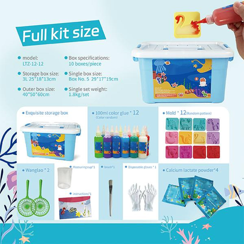 2025 New Large Capacity Magic Water Gel Kit,Squishy Maker Party Favor Birthday DIY STEM Easter Christmas Gifts,Easter Egg Basket Filler Gifts for Kids