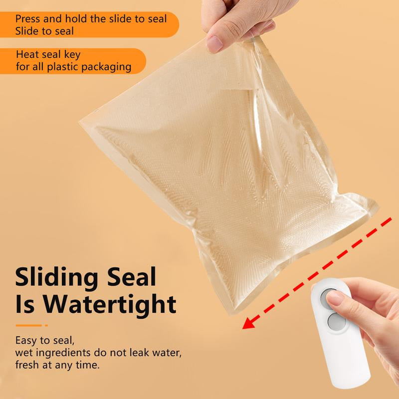 Mini Snack Bag Sealing Machine,2 in 1 Heat USB Rechargeable Snack Bag Selaer,Plastic Bag Resealing Machine, Sealer Lightweight Multifunctional