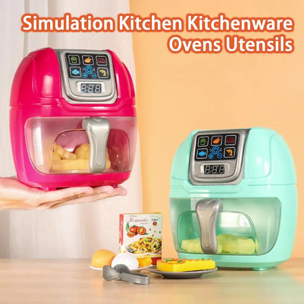 1 Set Play House Toys Smart Sensor LED Display Cooking Joy Ovens Fryer Model Kitchen Toy Role Pretend Play Toy for Children