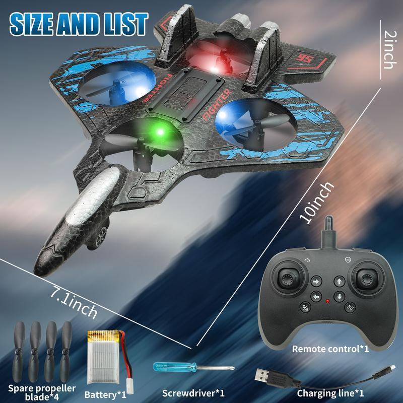 Remote Control RC Jet, 360° Stunt Roll Aircraft with Lights, Flying Toy for Kids & Beginners