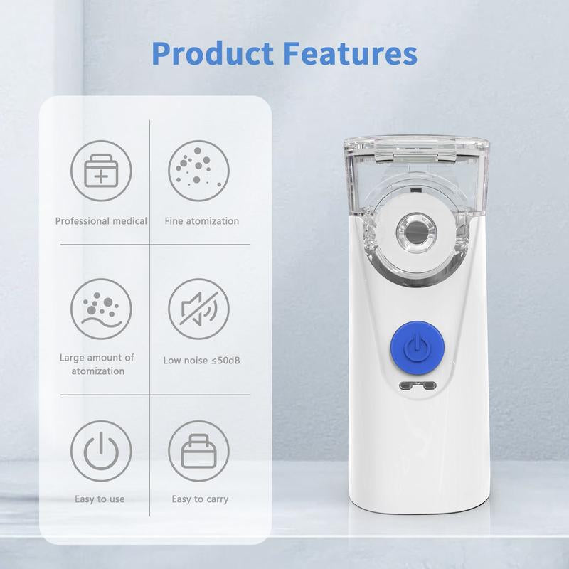 Portable Ultrasonic Nebulizer for Adults and Kids, 3 Modes for Breathing Issues, Healthcare Protective Personal Care Appliances for Home & Travel-Handheld Mesh Nebulizer