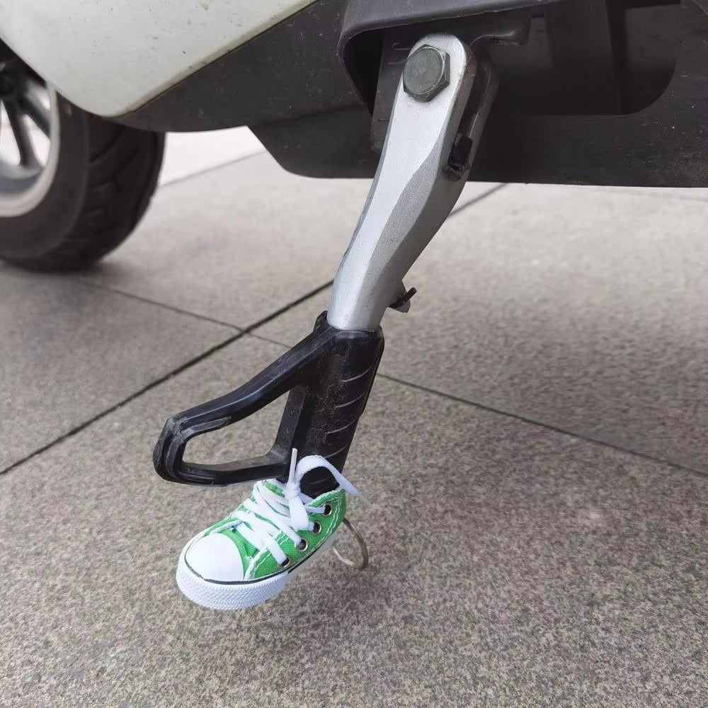 Creative Tripod Cover for Motorcycle Bicycle Side Stand Shoe Shape Foot Support Electric Bike Tripod Decor Mini Shoes Keychain