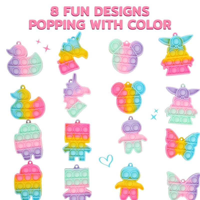 Funeta Valentines Pop Its for Kids Classroom Exchange, 30 Pack Fidget Valentines Day Cards for Boys and Girls Class, School Valentines Gifts