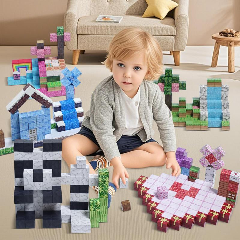 100 PCS Magnetic Blocks -Build My Magnetic World Luxury Set, Magnetic Tiles Building STEM Toys for Boys & Girl Kids Toddler Toys for 3+ Years Old