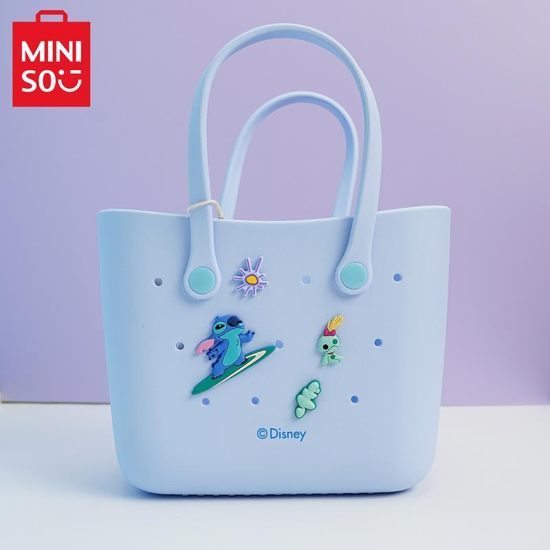 MINISO X Disney Large Size Women Handbageva Material Cute Crocs Design Durable Bag Valentine'S Day Gift Basket Camping Strawberrybear Lotso Marie Cat Stitch Lucifer