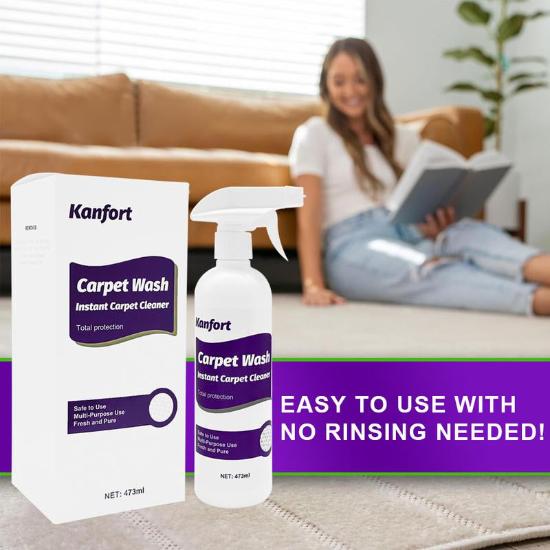 Professional Carpet Cleaner Spray – 16Oz/473Ml Each Deep Cleaning Foam for Rugs, Upholstery & Fabric – Removes Stubborn Stains, Dirt & Pet Messes – No-Rinse, Fast-Drying & Odor-Eliminating Formula – Perfect for Homes, Offices & High-Traffic Areas