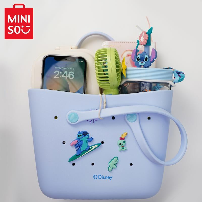 MINISO X Disney Large Size Women Handbageva Material Cute Crocs Design Durable Bag Valentine'S Day Gift Basket Camping Strawberrybear Lotso Marie Cat Stitch Lucifer