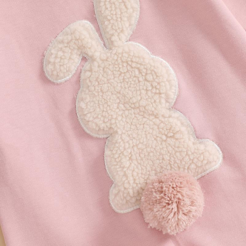 My 1St Easter Baby Boy Girl Outfit Embroidery Bunny Rompers Bunny Tail Jumpsuit Unisex Newborn Infant Easter Clothes