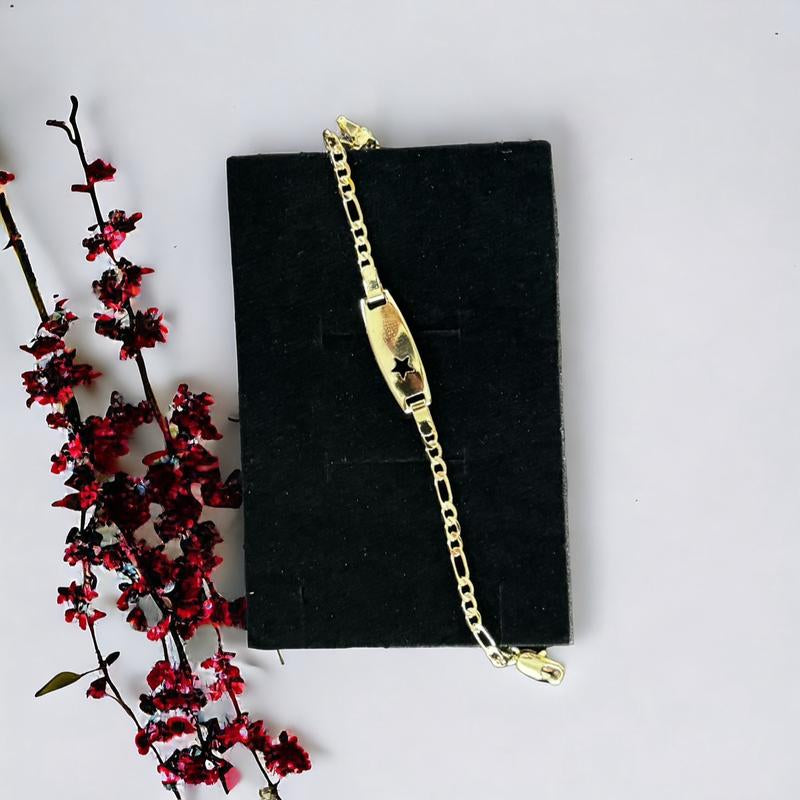 Habana Bella Kids Fashion Bracelet - 14K Gold-Plated Cuban Link-Figaro