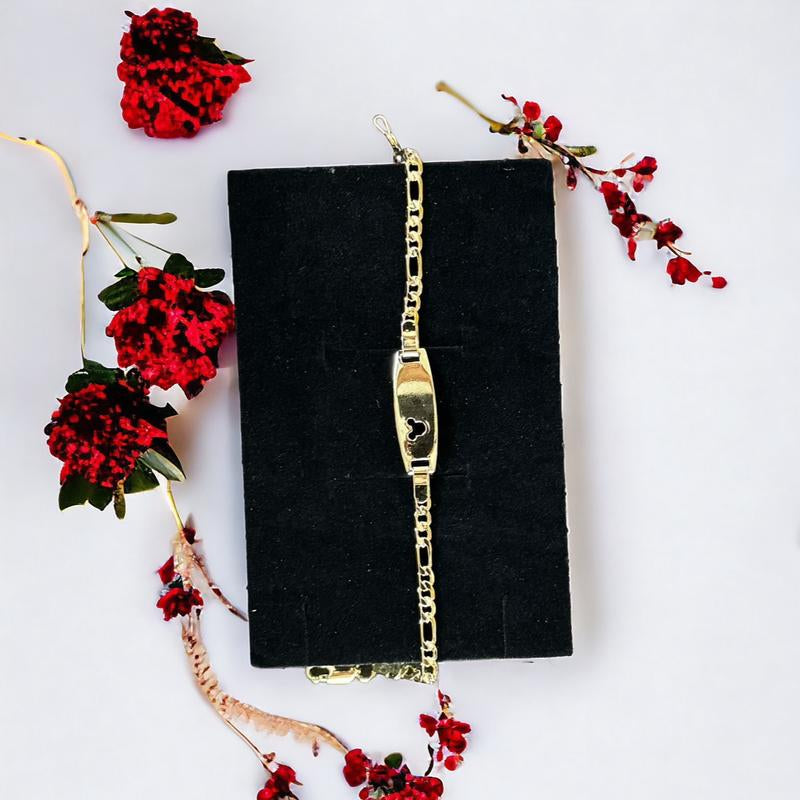 Habana Bella Kids Fashion Bracelet - 14K Gold-Plated Cuban Link-Figaro