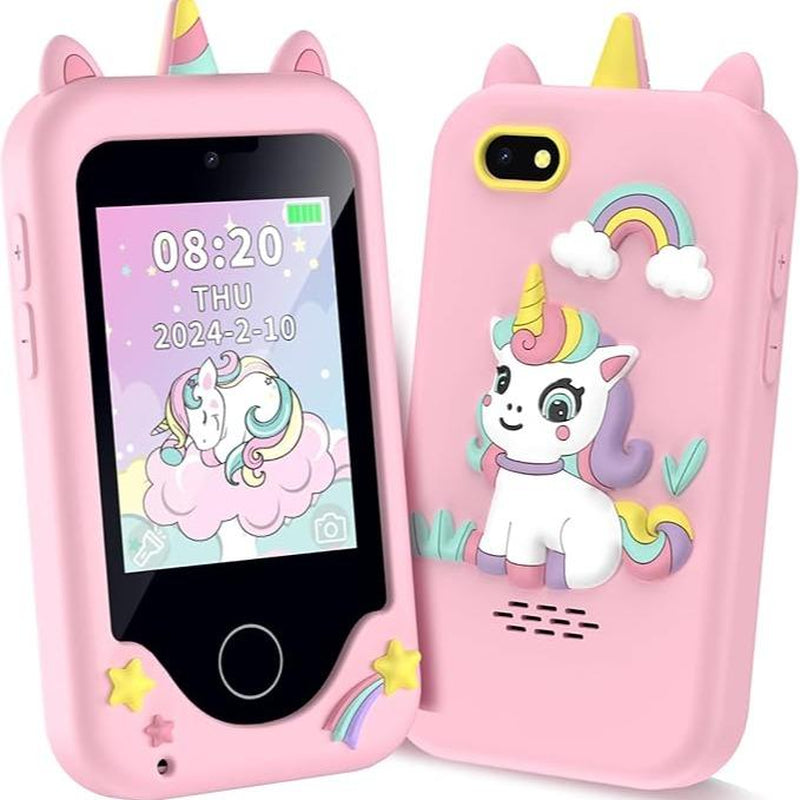 LUOBA Kids Smart Phone for 3-10 Years, Dual Camera, 8GB Memory Card, Games, Music Player, Birthday Gift Travel Toy