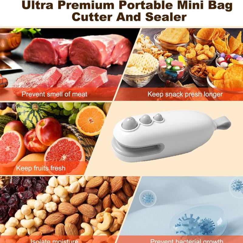 2025 Rechargeable Mini Heat Sealing Machine Household Portable Snack Bag Sealer