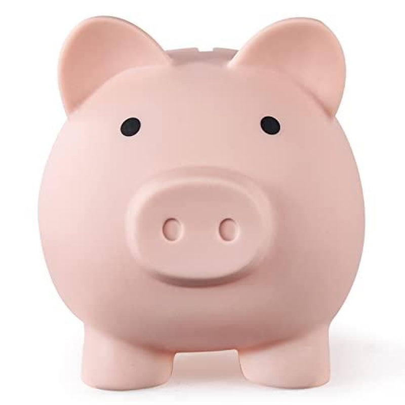 Large Piggy Bank Unbreakable Plastic Money Coin for Girls and Boys Size Banks Practical Gifts Birthday Easter Christmas (Pink)