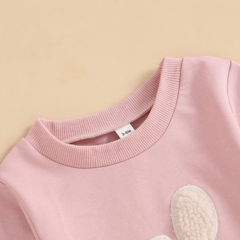 My 1St Easter Baby Boy Girl Outfit Embroidery Bunny Rompers Bunny Tail Jumpsuit Unisex Newborn Infant Easter Clothes