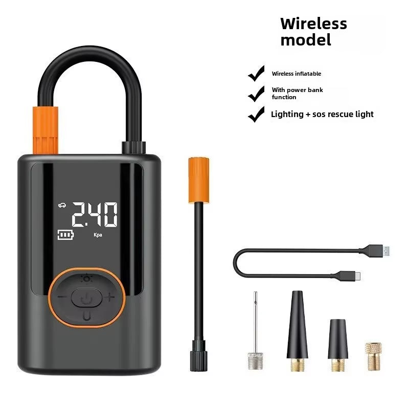 Portable Wireless Car Inflation Pump Quick Charging High Pressure Air Pump for Motorcycle Tire Inflation and Vehicle Air Supply