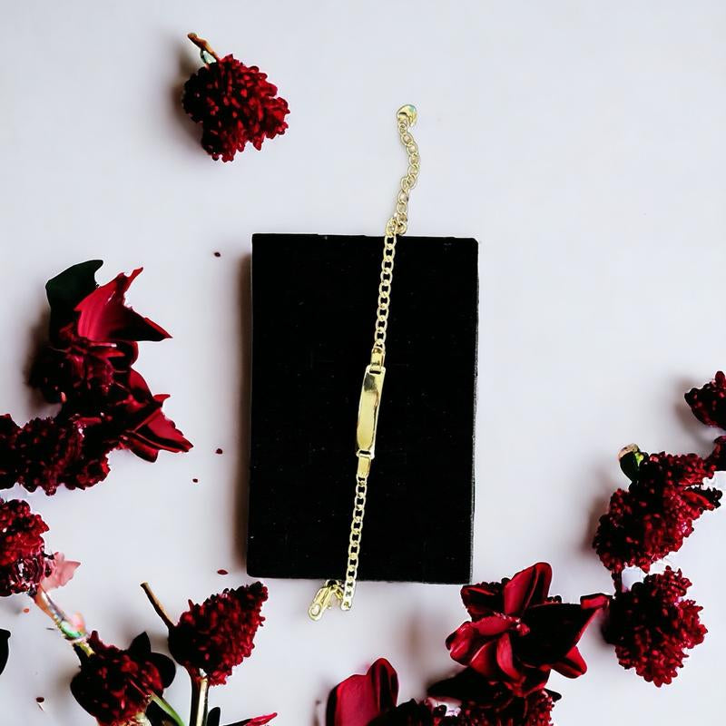 Habana Bella Kids Fashion Bracelet - 14K Gold-Plated Cuban Link-Figaro