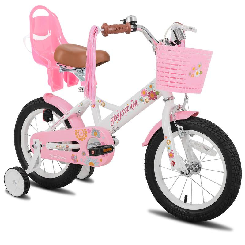 JOYSTAR Kids Bike 3-9 Years 12-16 Inch Girls Bicycle Training Wheels Princess Doll Seat Bike Toddler Kids' Bicycle Boy Girl