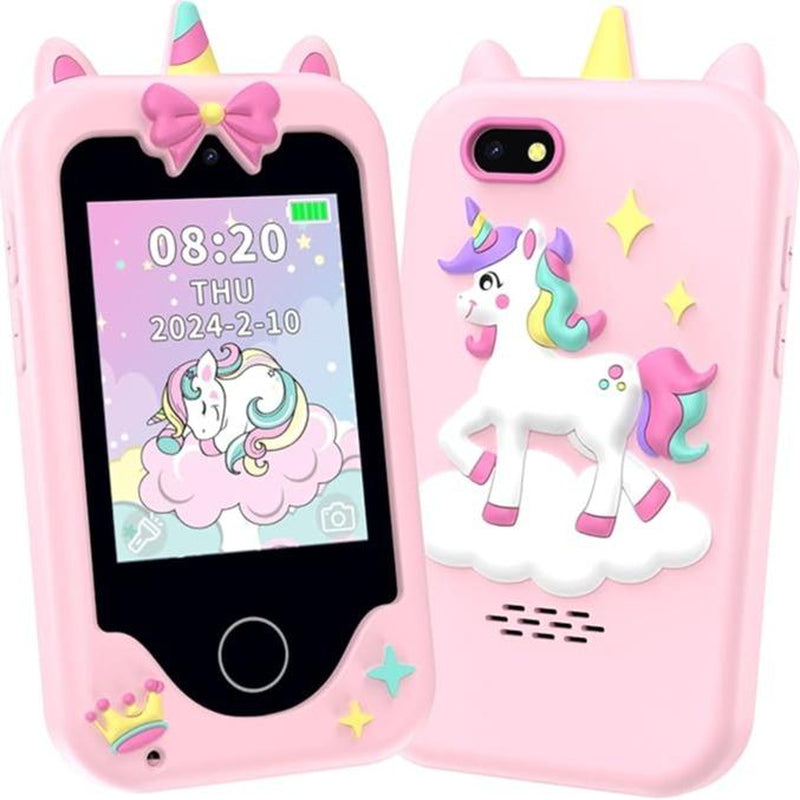 LUOBA Kids Smart Phone for 3-10 Years, Dual Camera, 8GB Memory Card, Games, Music Player, Birthday Gift Travel Toy