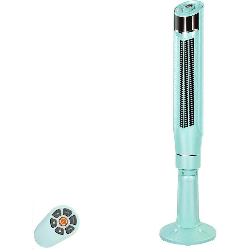 Zafro Tower Fan Quiet Cooling 24H Timer Remote Control Powerful Standing 8 Wind Speed 3 Wind Modes Ionizer Mode Bladeless Portable LED Display,Bedroom Office BLACK Household Items