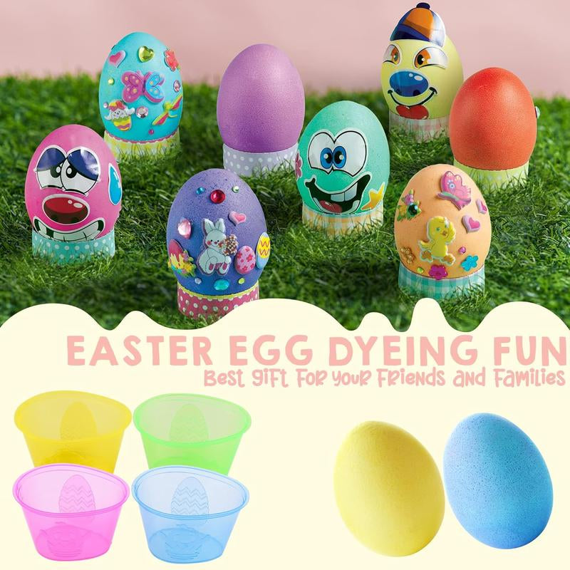41 Pcs Easter Egg Decorating Kit – DIY Coloring Set with Dye Tablets & Stickers for Kids – Fun Easter Egg Hunt & Party Activity
