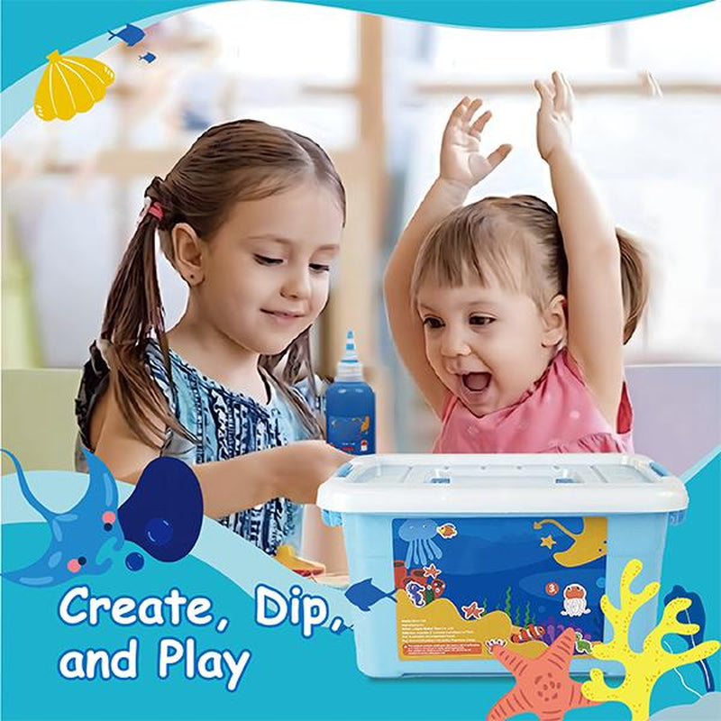 2025 New Large Capacity Magic Water Gel Kit,Squishy Maker Party Favor Birthday DIY STEM Easter Christmas Gifts,Easter Egg Basket Filler Gifts for Kids