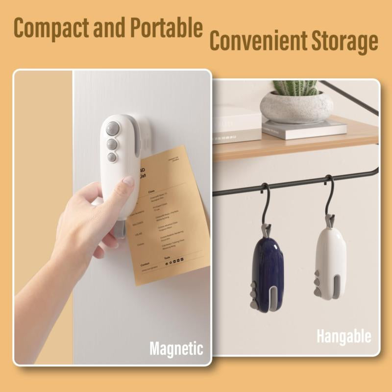 2025 Rechargeable Mini Heat Sealing Machine Household Portable Snack Bag Sealer