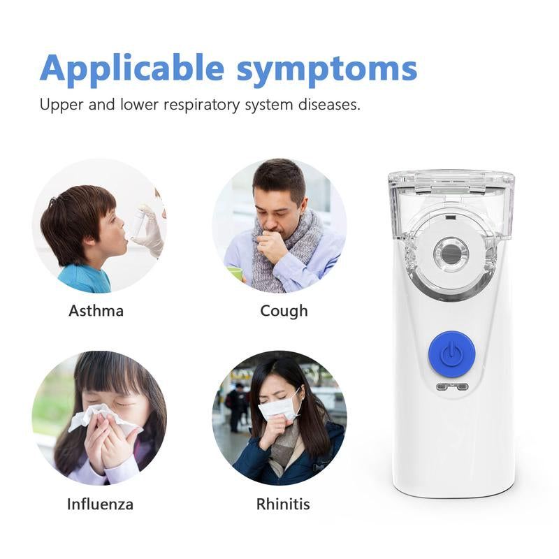 Portable Ultrasonic Nebulizer for Adults and Kids, 3 Modes for Breathing Issues, Healthcare Protective Personal Care Appliances for Home & Travel-Handheld Mesh Nebulizer