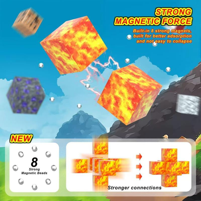 100 PCS Magnetic Blocks -Build My Magnetic World Luxury Set, Magnetic Tiles Building STEM Toys for Boys & Girl Kids Toddler Toys for 3+ Years Old