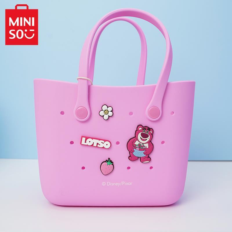 MINISO X Disney Large Size Women Handbageva Material Cute Crocs Design Durable Bag Valentine'S Day Gift Basket Camping Strawberrybear Lotso Marie Cat Stitch Lucifer