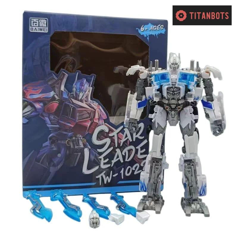 Autobot Leader Action Figure with Dual Sword - Classic Movie Inspired - Great Gift for Kids - 10Inches