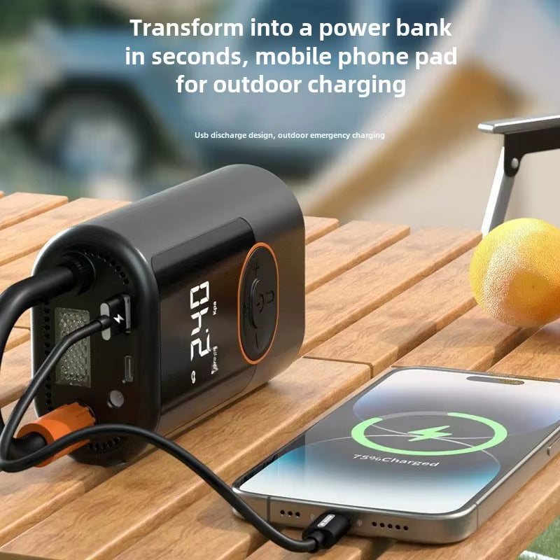 Portable Wireless Car Inflation Pump Quick Charging High Pressure Air Pump for Motorcycle Tire Inflation and Vehicle Air Supply