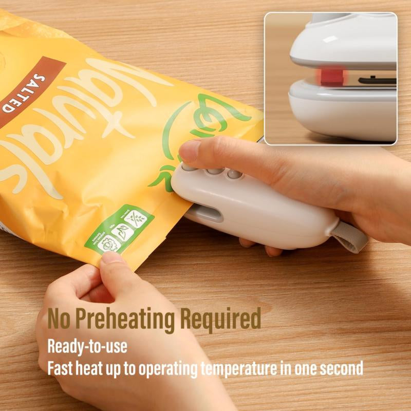 2025 Rechargeable Mini Heat Sealing Machine Household Portable Snack Bag Sealer