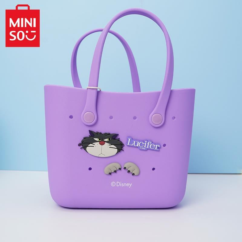 MINISO X Disney Large Size Women Handbageva Material Cute Crocs Design Durable Bag Valentine'S Day Gift Basket Camping Strawberrybear Lotso Marie Cat Stitch Lucifer