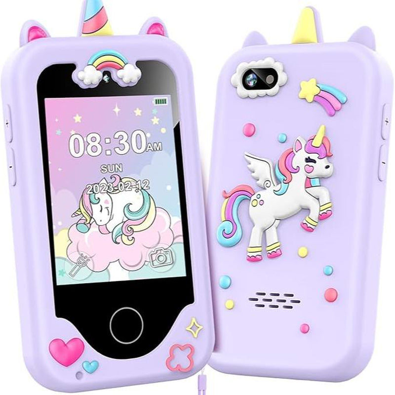 LUOBA Kids Smart Phone for 3-10 Years, Dual Camera, 8GB Memory Card, Games, Music Player, Birthday Gift Travel Toy
