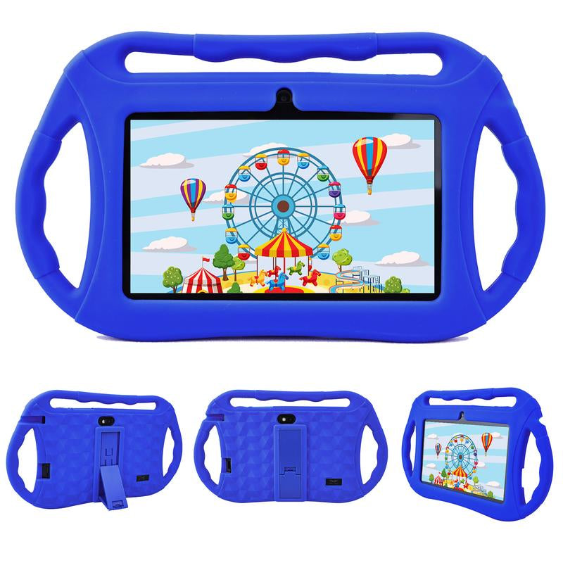 Veidoo Kids Tablet, 7-Inch Android Tablet PC, 32GB, IPS Screen, Parental Control, Learning Tablet for Toddlers Handheld Silicone Case, Plastic Card