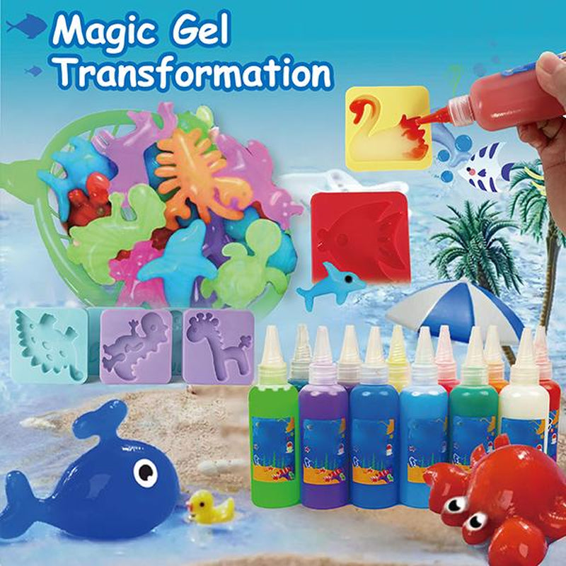 2025 New Large Capacity Magic Water Gel Kit,Squishy Maker Party Favor Birthday DIY STEM Easter Christmas Gifts,Easter Egg Basket Filler Gifts for Kids