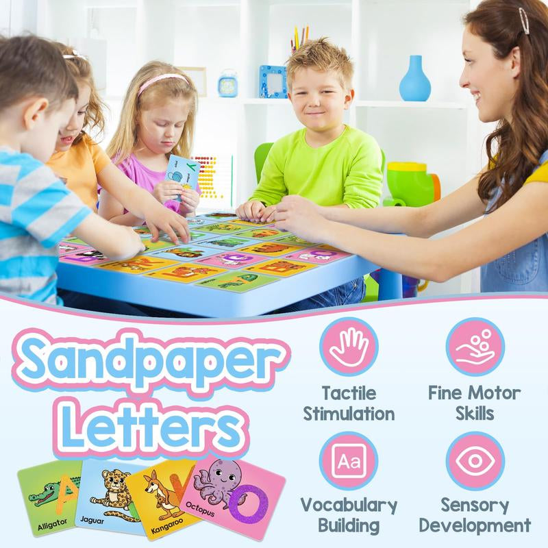 Sandpaper Letters Cards,Sensory Products, Educational Flash Cards