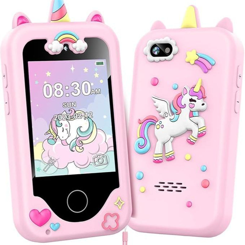 LUOBA Kids Smart Phone for 3-10 Years, Dual Camera, 8GB Memory Card, Games, Music Player, Birthday Gift Travel Toy