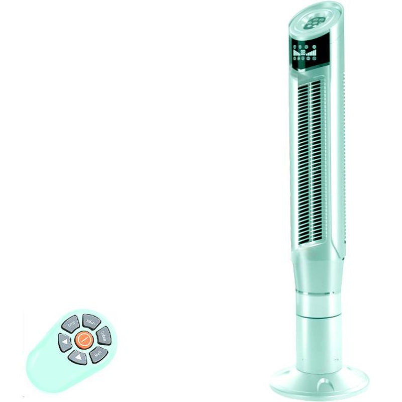 Zafro Tower Fan Quiet Cooling 24H Timer Remote Control Powerful Standing 8 Wind Speed 3 Wind Modes Ionizer Mode Bladeless Portable LED Display,Bedroom Office BLACK Household Items