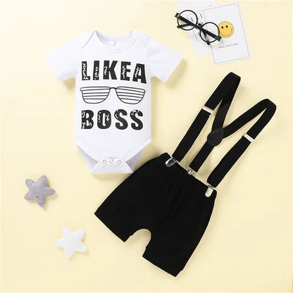 My First Birthday Boys Outfits for Baby Summer Newborn Clothes Baby Boy Sets Party Cake Smash Outfits for Kids Boy Suits